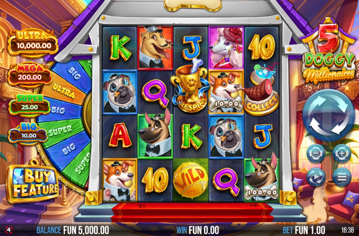 5 Doggy Millionaires Slot Game Review