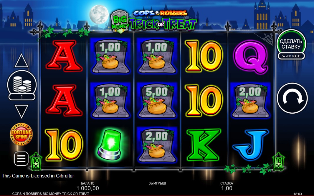 Cops ‘n’ Robbers Big Money Trick or Treat Online Casino Slot Game